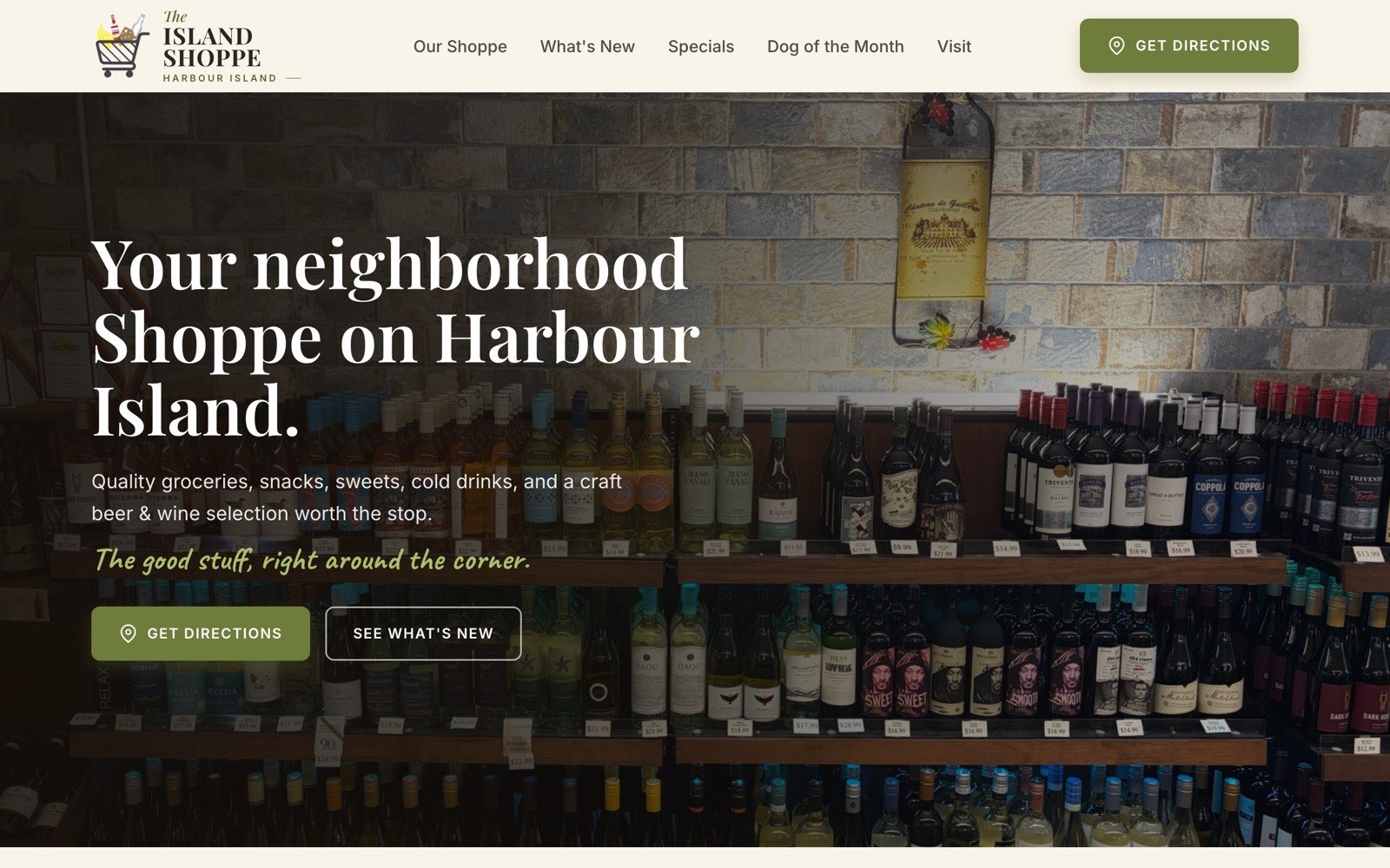 The Island Shoppe website